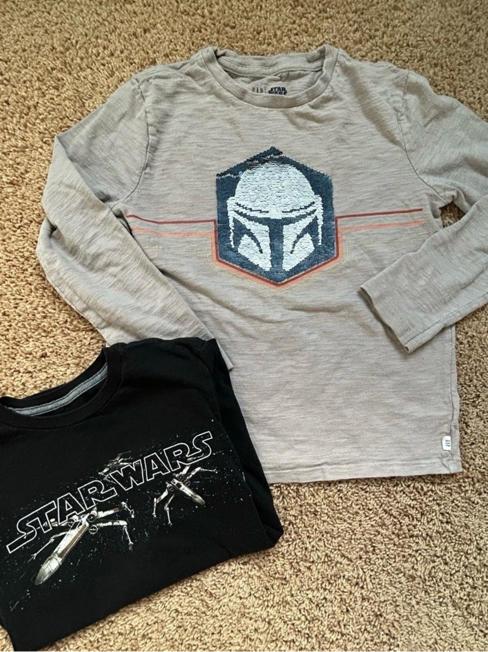 GapKids Youth M/8 Star Wars Interactive Flip Up Graphic T-Shirt Margate Sand